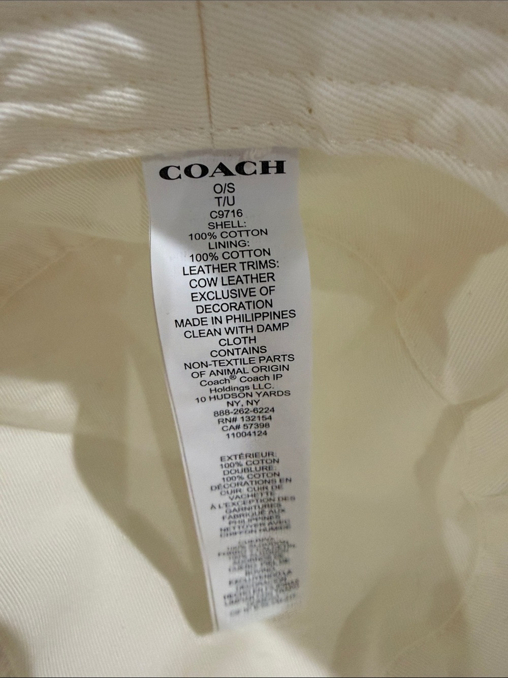 Coach Cream Logo-Pattern Bucket Hat - Picture 6 of 8